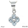 Pendant PF06-TB with real Blue topaz