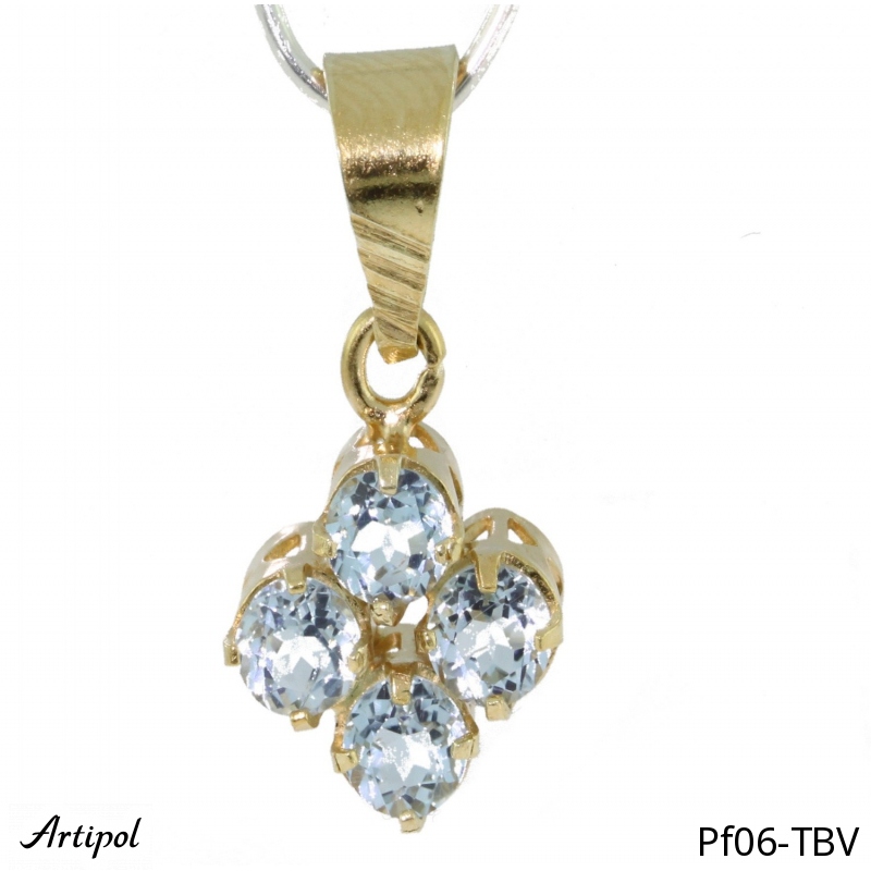 Pendant PF06-TBV with real Blue topaz