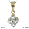 Pendant PF06-TBV with real Blue topaz gold plated