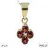 Pendant PF06-GV with real Red garnet gold plated