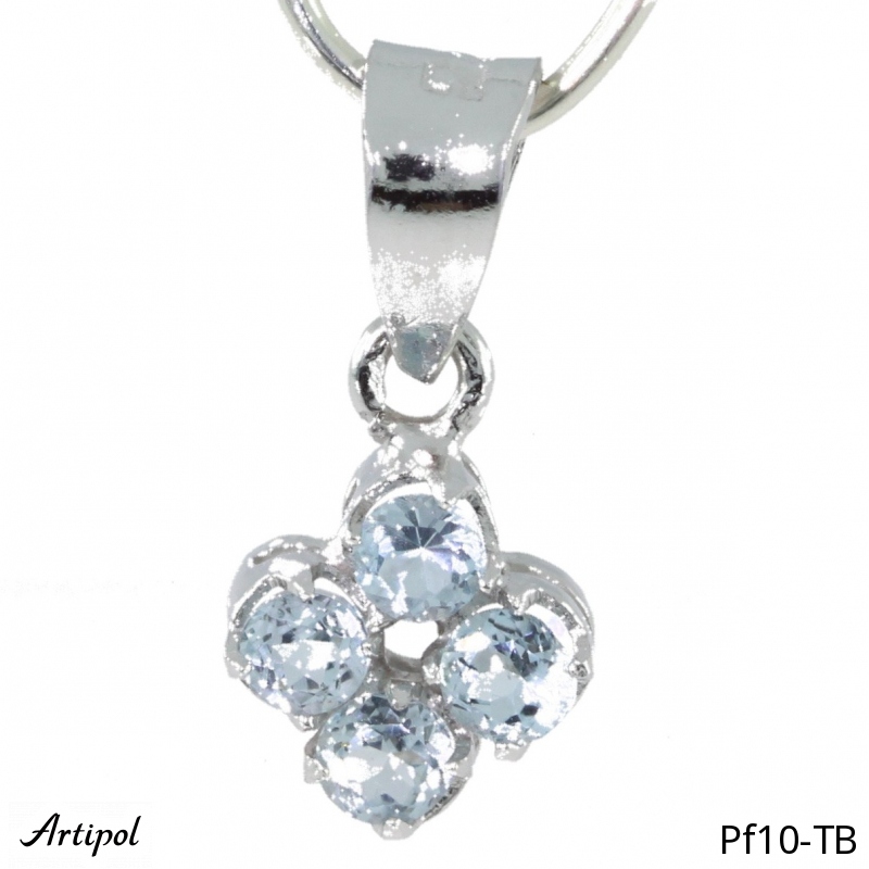 Pendant PF10-TB with real Blue Topaz