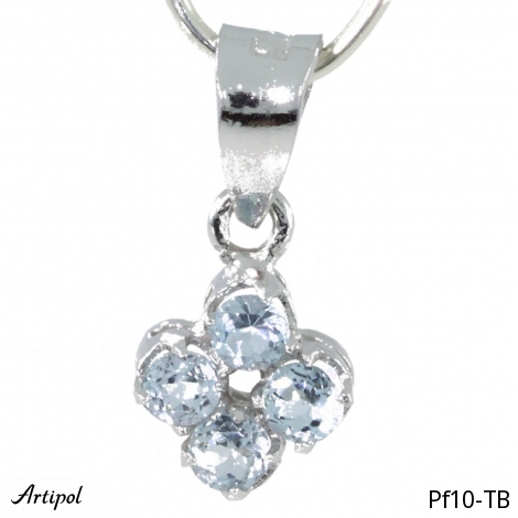 Pendant PF10-TB with real Blue Topaz