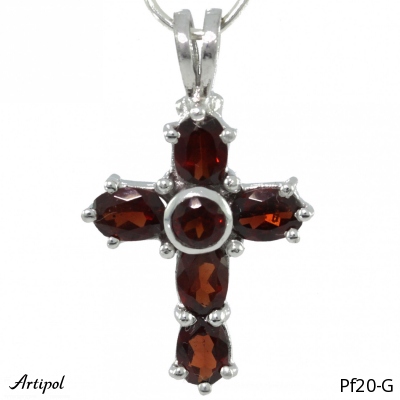 Pendant PF20-G with real Red garnet