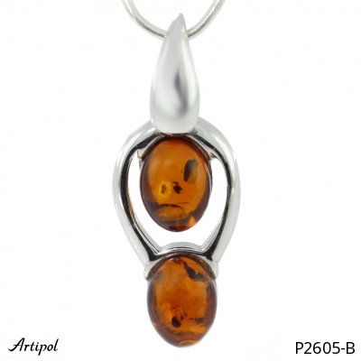 Pendant P2605-B with real Amber