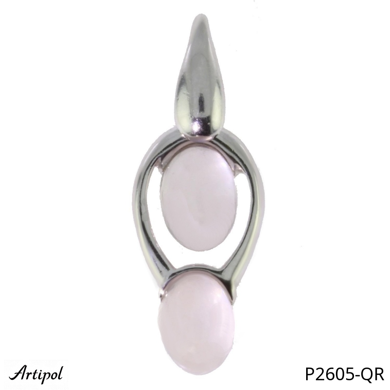 Pendant P2605-QR with real Rose quartz