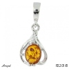 Pendant P2201-B with real Amber
