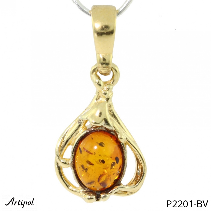 Pendant P2201-BV with real Amber