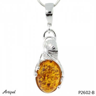 Pendant P2602-B with real Amber