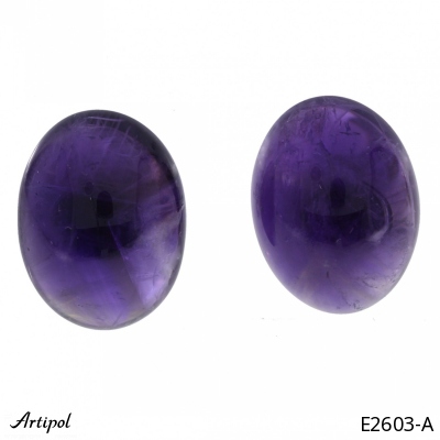Earrings E2603-A with real Amethyst
