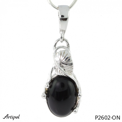 Pendant P2602-ON with real Black onyx