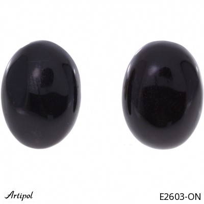 Ohrringe E2603-ON mit echter Schwarzem Onyx