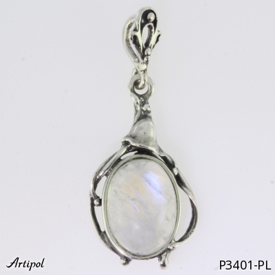Pendant P3401-PL with real Rainbow Moonstone