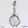 Pendant P3401-PL with real Rainbow Moonstone