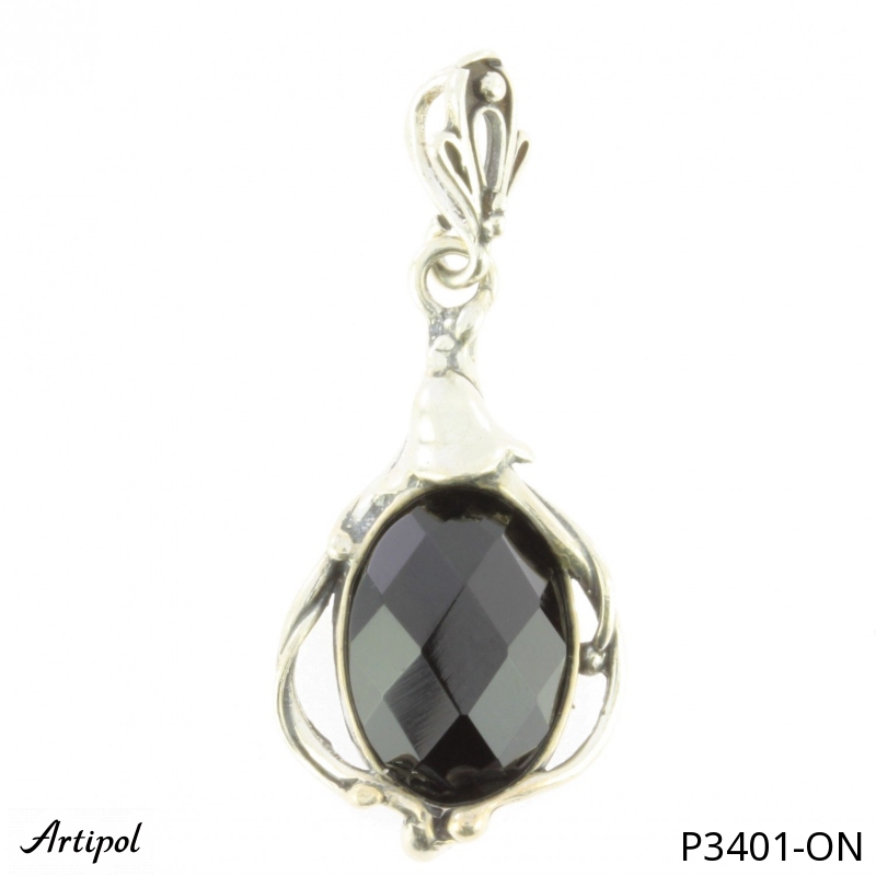 Anhänger P3401-ON mit echter Schwarzem Onyx