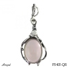 Pendentif P3401-QR en Quartz rose véritable