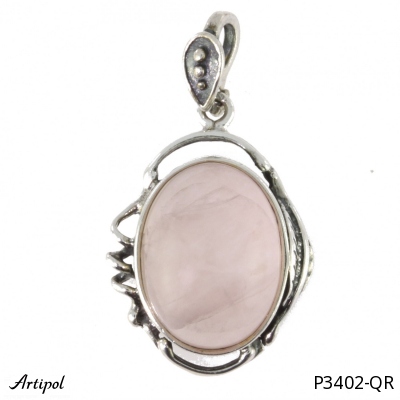 Pendant P3402-QR with real Rose quartz