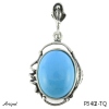 Pendant P3402-TQ with real Turquoise