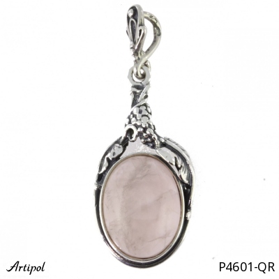 Pendentif P4601-QR en Quartz rose véritable