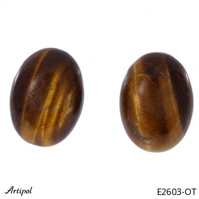 Earrings E2603-OT with real Tiger’s Eye