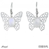 Earrings E3005-PL with real Rainbow Moonstone