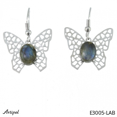 Earrings E3005-LAB with real Labradorite