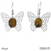 Earrings E3005-OT with real Tiger's eye