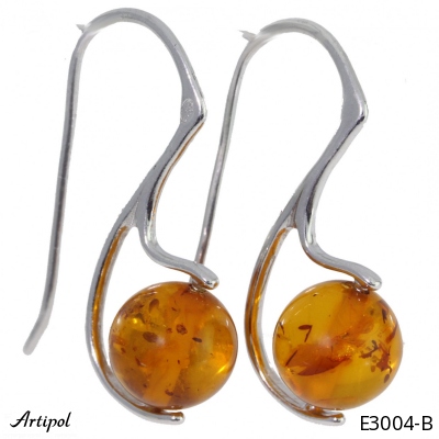 Earrings E3004-B with real Amber