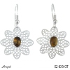 Earrings E2605-OT with real Tiger's eye