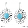 Earrings E2602-TQ with real Turquoise