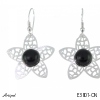 Earrings E3801-ON with real Black onyx