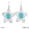 Earrings E3801-TQ with real Turquoise