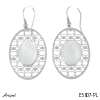 Earrings E5807-PL with real Rainbow Moonstone