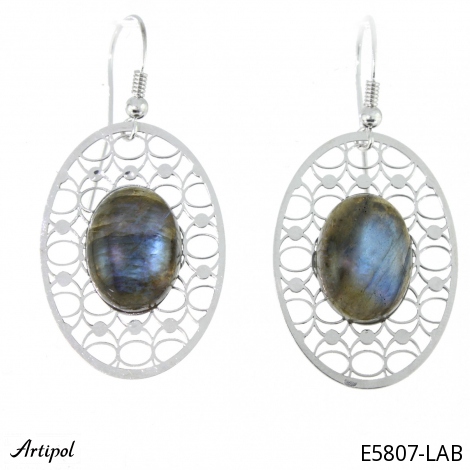 Earrings E5807-LAB with real Labradorite