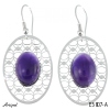 Earrings E5807-A with real Amethyst