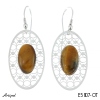 Earrings E5807-OT with real Tiger's eye