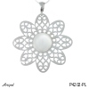 Pendant P4202-PL with real Moonstone