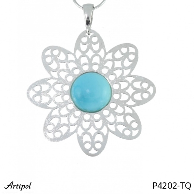 Pendant P4202-TQ with real Turquoise
