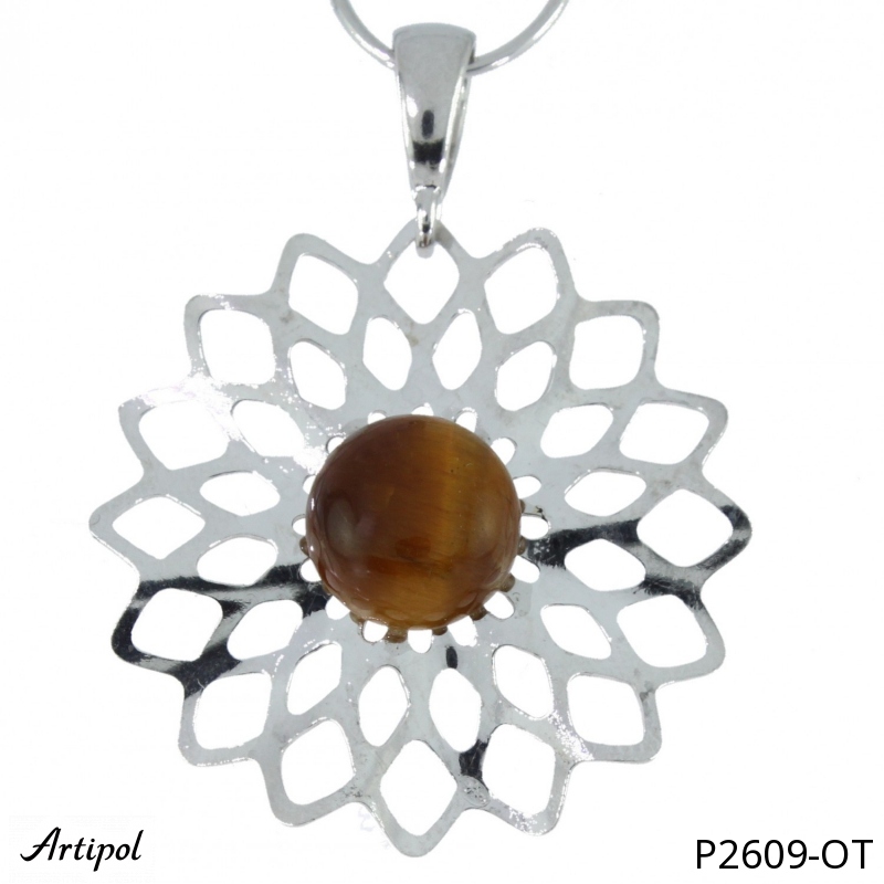 Pendant P2609-OT with real Tiger's eye