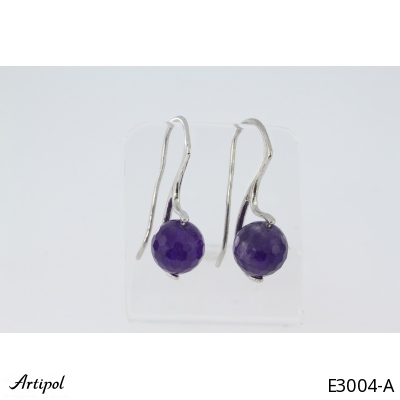 Earrings E3004-A with real Amethyst