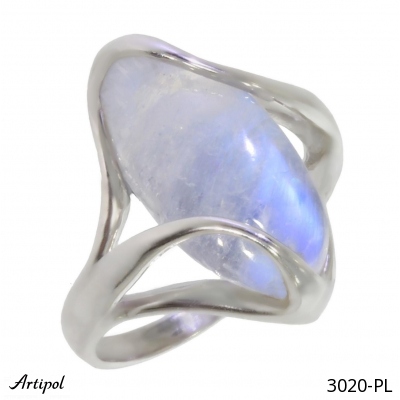 Ring 3020-PL with real Rainbow Moonstone
