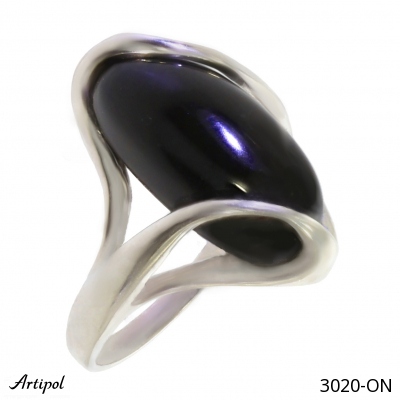 Bague 3020-ON en Onyx noir véritable