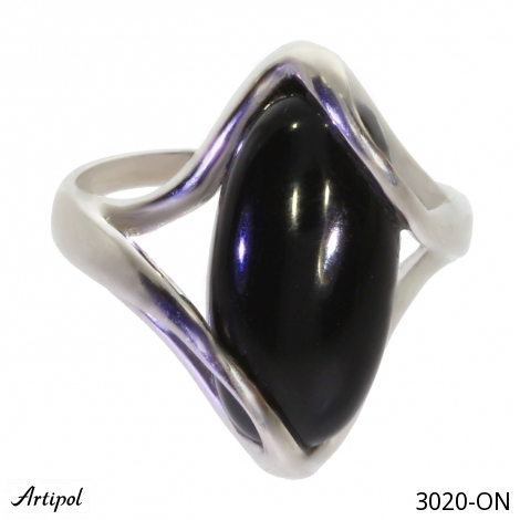 Bague 3020-ON en Onyx noir véritable