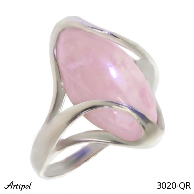 Ring 3020-QR with real Rose quartz
