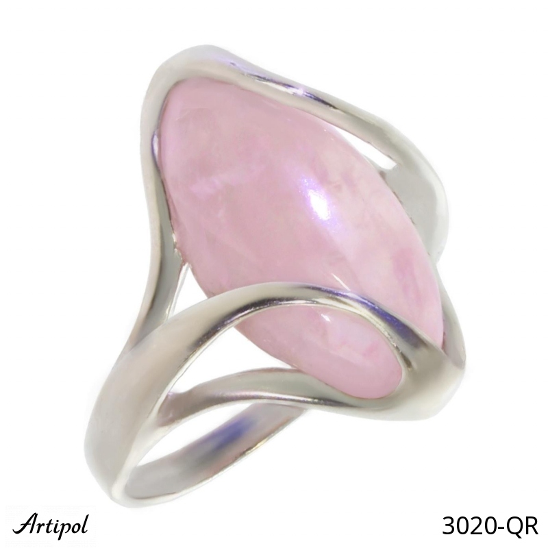 Ring 3020-QR with real Rose Quartz
