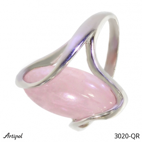 Ring 3020-QR mit echter Rosenquarz