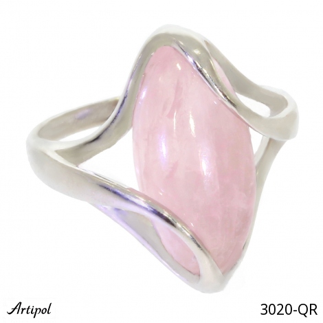 Ring 3020-QR mit echter Rosenquarz