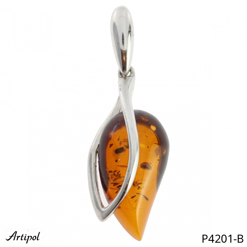 Pendant P4201-B with real Amber