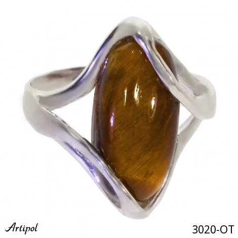 Bague 3020-OT en Oeil de tigre véritable