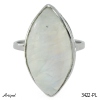 Ring 3422-PL with real Rainbow Moonstone
