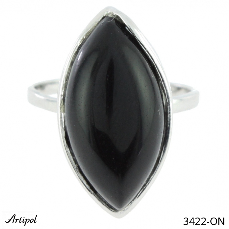 Ring 3422-ON with real Black Onyx